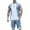 Lake Blue, variant on VBTAPA Mens Shorts Sets 2 Piece Casual Sports Outfits Color Block Basketball Shirt and Shorts Set Breathable Summer Tracksuits with Pockets Lake Blue L