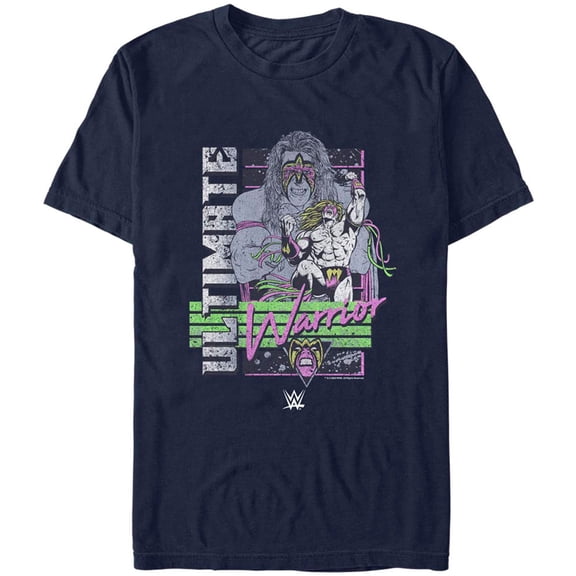 Men's Mad Engine Navy The Ultimate Warrior Space Graphic T-Shirt