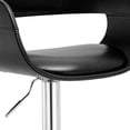 thumbnail image 3 of Contemporary Swivel Adjustable Barstool with Padded Seat and Back, Black, 3 of 9