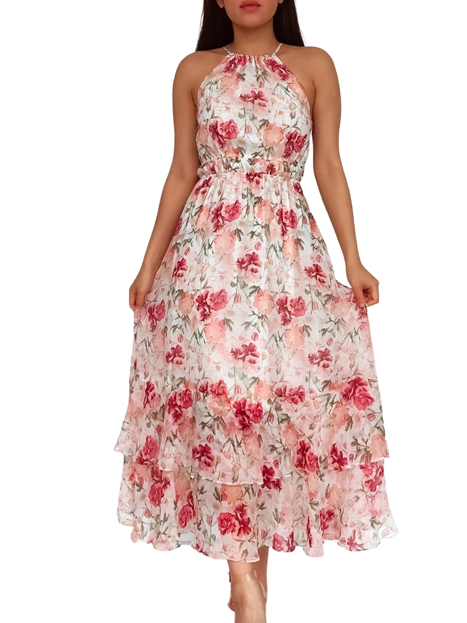 halter maxi dress casual