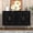 Black, variant on CBJCBJ 48″ Retro Storage Cabinet with 4 Doors, Hollow Carved Buffet Hutch for Living Room, Kitchen, Dining & Entryway, Vintage Decorative Organizer (Black)