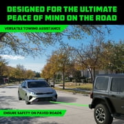 Rhnio USA Heavy-Duty Tow Strap, 2in x 20ft, 10,321lbs Capacity with Hooks