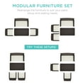 thumbnail image 3 of Best Choice Products 4-Piece Outdoor Wicker Patio Conversation Furniture Set w/ Table, Cushions - Brown/White Sand, 3 of 8