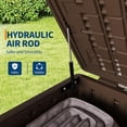 thumbnail image 2 of TROPOW 130 Gal Resin Deck Box, Waterproof Lockable Outdoor Storage Box, Versatile Outside Container for Package Parcels, Patio Furniture Cushions, Garden Tools & Pool Accessories, 2 of 7