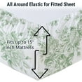 thumbnail image 2 of THD Rose Toile Floral Bed Sheets - 4 Piece Bed Sheet Set - Wrinkle Resistant & Ultra Soft - Fits Mattresses up to 15 Inches Deep, 2 of 6