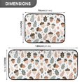 thumbnail image 4 of Dailycode 2 Pcs Kitchen Rug Set Non Slip Absorbent Soft Floor Mats for Kitchen Bathroom Acorn and Leaves 19.7"x27.6"+19.7"x47.2", 4 of 7