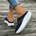 thumbnail image 4 of THDHVS Womens Wedge Sandals,Wedge Sandals for Women,Fashion Women Casual Round Head Comfy Slippers Beach Casual Slipsole Shoes Navy 7, 4 of 6