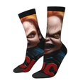 thumbnail image 1 of Goofa Chucky Printed Men's Crew Socks, Soft Durable Breathable Moisture-Wicking with Odor Control Cotton socks, 1 of 6