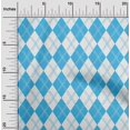 thumbnail image 2 of oneOone Georgette Viscose Turquoise Blue Fabric Check Argyle Sewing Craft Projects Fabric Prints By Yard 42 Inch Wide, 2 of 4