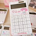 thumbnail image 2 of Calculadora de mano con energía solar en miniatura de dibujos animados de Sanrio, Kuromi, My Melody, Cinnamoroll, material de papelería portátil para estudiantes, 2 of 5