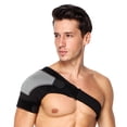 thumbnail image 2 of Shoulder Compression Sleeve - Support Brace for Injuries - Orthopedic Pain Relief - Black/Grey - Right Shoulder, 2 of 3