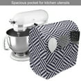 thumbnail image 2 of Navy Blue Stand Mixer Cover, Symmetrical and Asymmetrical Geometric Pattern Design Image, Kitchen Appliance Organizer Bag Cover with Pockets, 5 Quarts, Pale Blue Dark Blue, by Ambesonne, 2 of 4