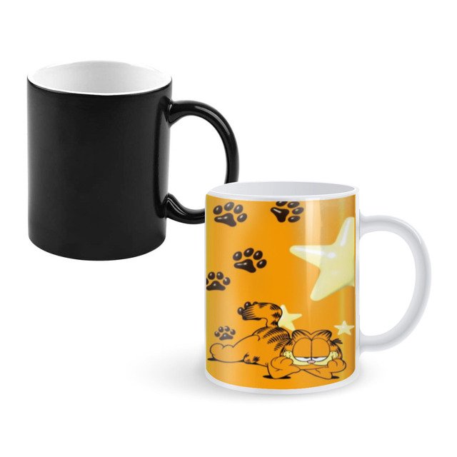 Tasse à Café Thé Lait Sensible à la Chaleur et au Froid G-Garfields Chat Magique