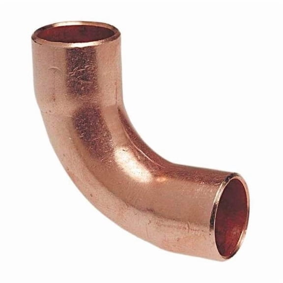 Nibco 1" x 3/4" NOM C Copper Reducing 90 Deg Long Radius Elbow 607LTR 1X3/4