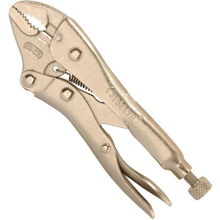 Apex Tool Group Tools 5" Curved-Jaw Locking Pliers with Wire Cutter, C5CV