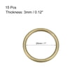 thumbnail image 2 of Uxcell 0.98 '' Hebilla de O Ring para Bolsas de Hardware, Cinturones, Accesorios de Manualidades DIY, Aleación de Zinc, 15 piezas, 2 of 3