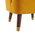 thumbnail image 3 of GDF Studio Velvet Orange Modern Barrel Club Chair, 3 of 6
