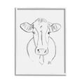 thumbnail image 4 of Stupell Industries Farm Cattle Cow Pencil Sketch Drawing Portrait Drawing Print White Framed Art Print Wall Art, Design by Valerie Wieners, 4 of 5