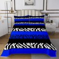 thumbnail image 1 of Erosebridal Blue Cheetah Print Coverlet Set Twin, Rustic Animals Bedding Set, Zebra Room Decor, 2-Piece, 1 of 5
