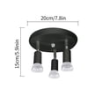 thumbnail image 2 of Foco de techo de placa redonda de 3 vías, gabinete, bombillas LED giratorias, iluminación para el hogar, luz blanca Scienceny HA8256-03B, 2 of 7