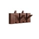 thumbnail image 1 of Perchero de pared de madera natural con forma de piano, 4 ganchos abatibles, perchero de madera maciza para entrada, diseño compacto, perchero de pared estilo japonés sin perforaciones., 1 of 5