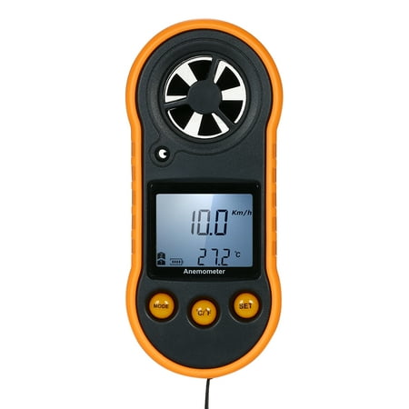 Mini Digital Anemometer Thermometer Handheld Anemometro Pocket Wind Speed Meter Air Velocity Temperature Tester Backlight LCD with Max/AVG