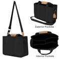 thumbnail image 2 of Bolsa de lona Barsine, mediana, ligera, con bolsillos, color negro, 2 of 6