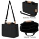 thumbnail image 2 of Bolsa de lona Barsine, mediana, ligera, con bolsillos, color negro, 2 of 6