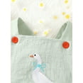 thumbnail image 4 of BemeyourBBs Newborn Baby Girl Summer Clothes Duck Outfit Bubble Romper Overalls Duck Print Sleeveless Suspender Jumpsuit Bodysuit Playsuit, 4 of 8