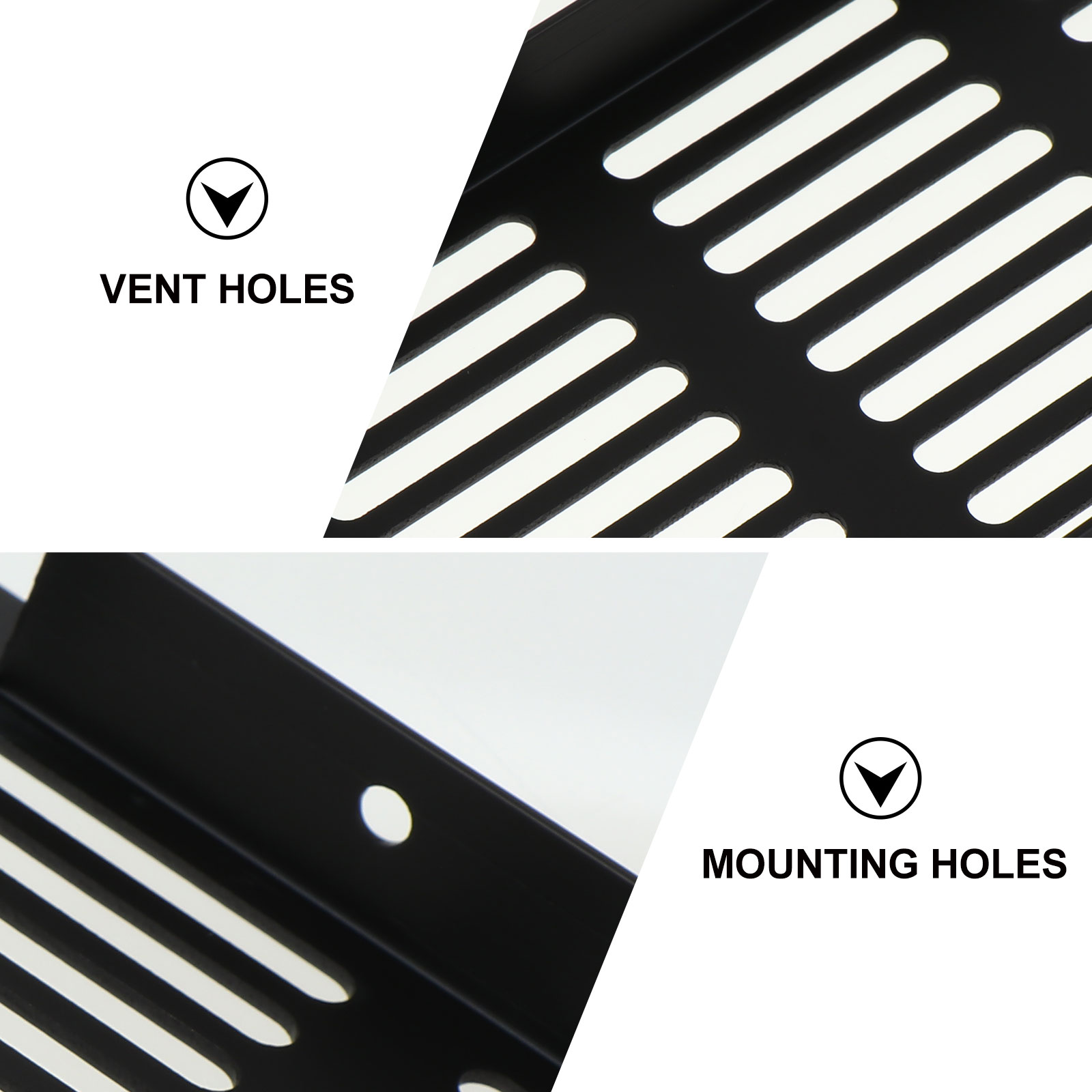 Hemoton 12 pcs Aluminum Alloy Air Grille Vent Cover for Furniture Wardrobe Shoes Cabinet
