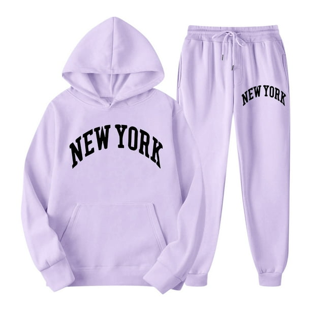 Conjunto de sudadera y pantalones cargo de 2 piezas para mujer - Mezcla de poliéster y algodón, sudadera con capucha oversize, ropa de estar por casa para otoño/invierno