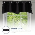 thumbnail image 5 of Small Window Treatment Curtain Valance Short Black Panel Drape Pocket Valances Drapery Window Polyester Blackout for Cupboard Kitchen 132x46cm, 5 of 6