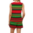 thumbnail image 6 of Iaqnaocc Two Piece Sets for Women Trendy Striped Lounge Set Summer Short Sets for Women Square Neck Sleeveless Womens Tops and Shorts Beach Outfits for Women Hot Pink M, 6 of 6