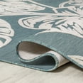 thumbnail image 6 of JONATHAN Y HAWAII 4 x 6 Area Rug, Tobago Two-Tone Monstera Leaf - Blue/Ivory, HWC100C-4, 6 of 10