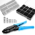 thumbnail image 1 of Uninsulated Butt Connector Kits Wire Butt Splice Connectors,Heat Shrink Tubing Kits Wire Crimping Tool for 26 to 6 Gauge, 1 of 5
