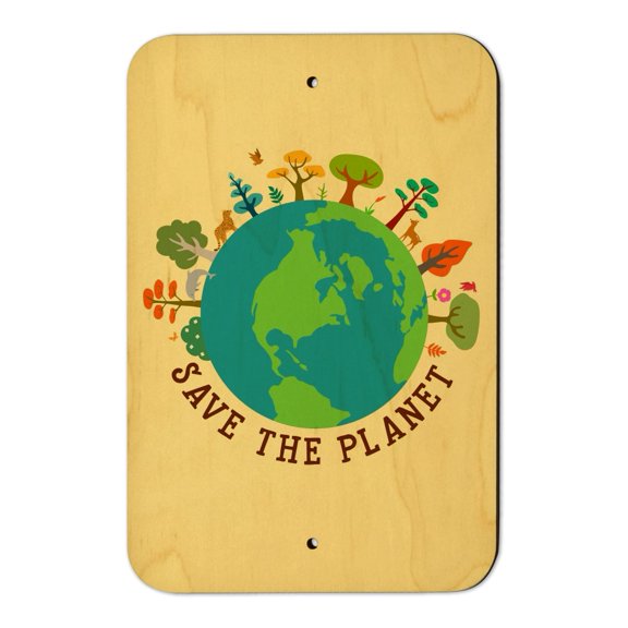 Save The Planet Illustration Conservation Home Business Office Sign