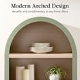 thumbnail image 4 of Best Choice Products 72" Tall Arched Pantry Cabinet w/ Doors, 5-Tier Storage Cabinet w/Adjustable Shelves - Sage, 4 of 10