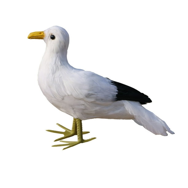 Adornos de Simulación Pájaros Artificiales Pájaro Modelo Decoración Pájaro Artificial Pájaro Emplumado Gaviota 1