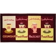 thumbnail image 2 of Kashi Home Kitchen Rug, Printed Area Rug, Durable Floor, Door Mat, Farmhouse Non-Slip Carpet Latex Backing Beautiful Design Coffee Cup 2pc Set (18X30 Rectangle & 20X40), 2 of 5