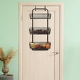thumbnail image 4 of 3-layer Storage Hanging Basket, Hanging Basket Storage Basket Behind the Door 3 Colors, 4 of 5