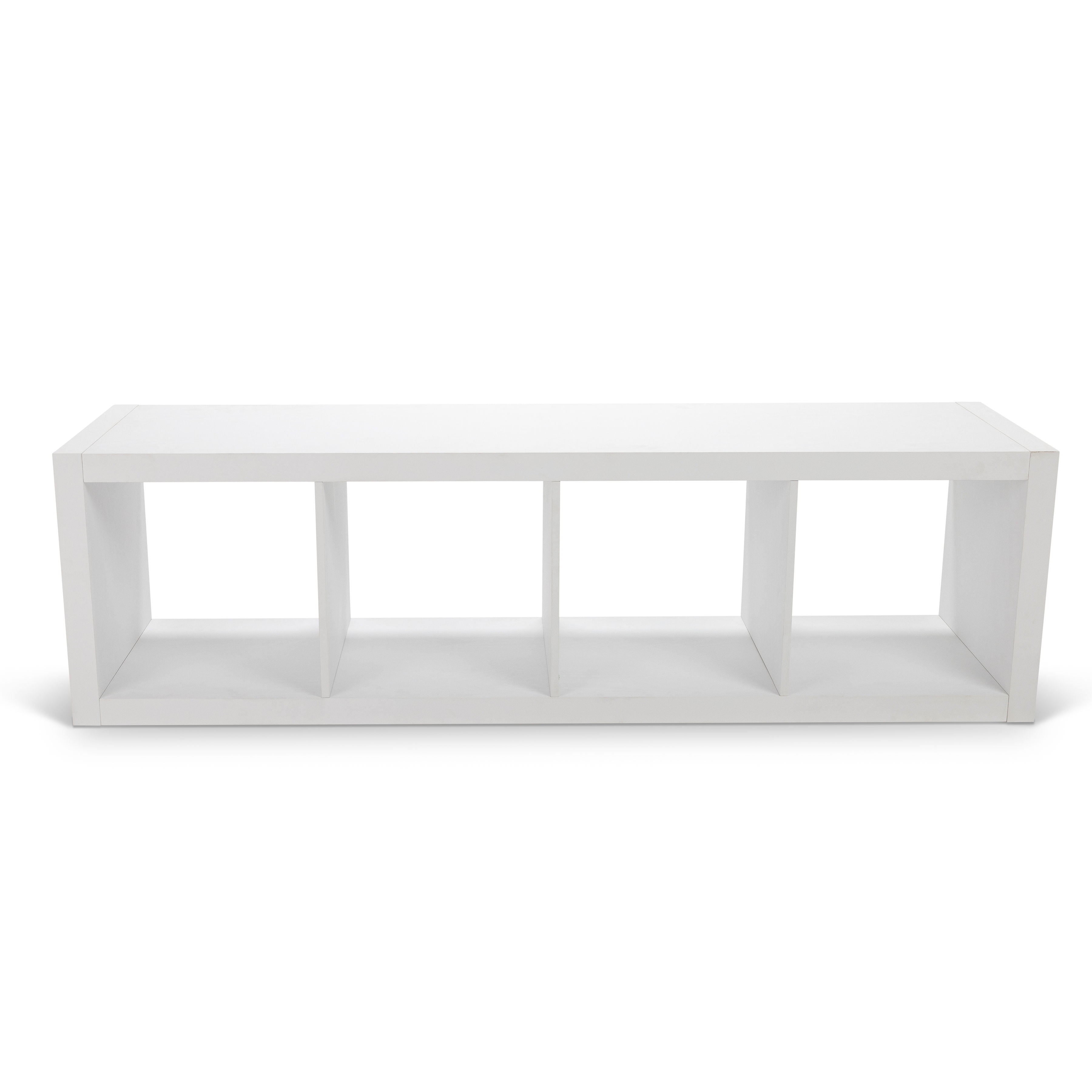 Better Homes & Gardens 4 Cube Vertical Storage Organizer, White Texture