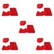 thumbnail image 3 of Yuarrent Juego de alfombrillas de baño de absorción de agua fuerte de textura de 3 piezas para alfombras de limpieza fácil de baño rojo Type2 NO2, 3 of 6