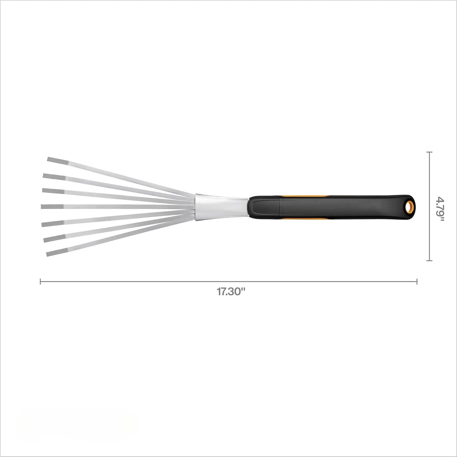 Xact Hand Rake, Heavy Duty Gardening Hand Tool with Ergonomic Handle and Hanging Hole for Storage, Stainless Steel Head and Tines, Perfect for Maintaining a Raised Garden Bed