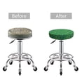 thumbnail image 5 of Lsque Tennis Rockets And Balls Pattern Round Bar chair cushion covers Velvet Fabric Premium Comfort Protects from Scratches and Stains for 14-17 Inch Chair-12 inch, 5 of 7