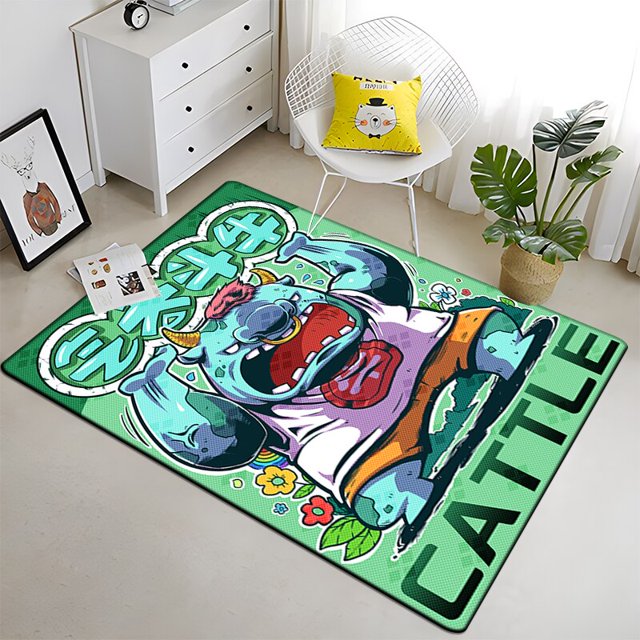 Doce animales del zodiaco chino pintura alfombra sala de estar área grande negro suave Boho decoración del hogar1440x60cm (15x23 pulgadas)40x60cm (15x23in) zhangyuxiang unisex
