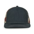 thumbnail image 2 of Outdoor Cap OC771PM Slight Pre-Curved Visor Cap-Ln Heathered Navy/Tan, 2 of 8