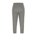 thumbnail image 4 of XL-5XL Plus Size Capri Leggings for Women Tummy Control Capri Yoga Pants High Waisted Stretchy Mid-calf Length Pull on Tights Jegging Gray 4XL, 4 of 7