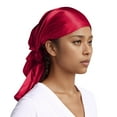 thumbnail image 3 of UJNDER Women Fashion Solid Satin Square Head Scarf Lightweight Neck Scarves and Hair Bandana for Stylish Women Wine, 3 of 8