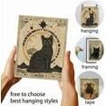 thumbnail image 3 of 6Pcs Black Cat Tarot Art Posters Vintage Black Cat Prints Retro The Sun Moon Star Forest Unframed Mystical Cat Decor Tarot Themed Wall Art for Home Office School Living Room Mixed Color, 3 of 7
