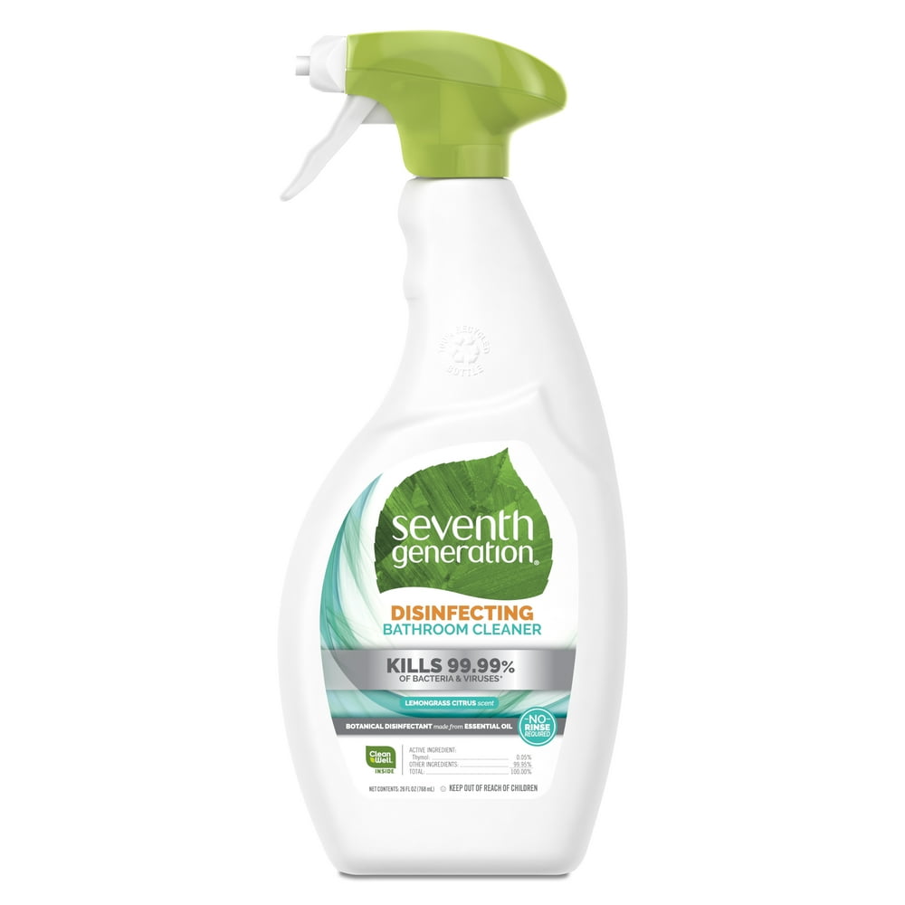 Seventh Generation Lemongrass Citrus Disinfecting Bathroom Cleaner, 26